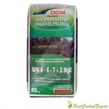 Fertilizant organic pentru gazon NPK 8-6-7+3 MgO DCM 25kg