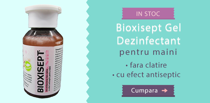Bioxisept Gel Dezinfectant pentru maini, fara clatire cu efect antiseptic, 100ml